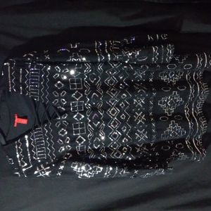 Holiday bling, dress medium, silver sequined